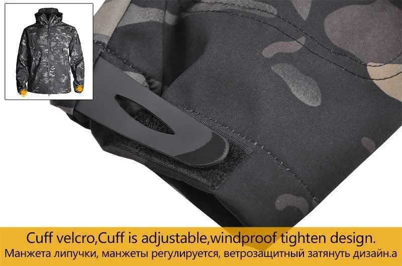 Heren Wandelen Leger Mannen Militaire jassen Airsoft Camping Tactische jas Broek Soft Shell Waterdicht jachtpak_voghion.com