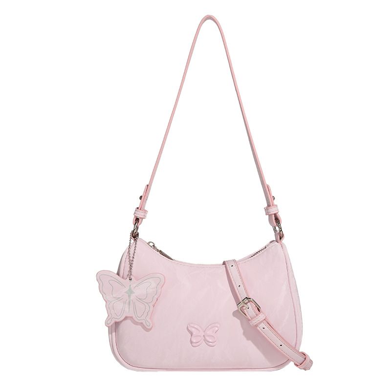 Borsa a tracolla obliqua con tracolla a spalla versatile di alta qualità, dolce e fresca, con ascella a farfalla, primavera 2025_voghion.com