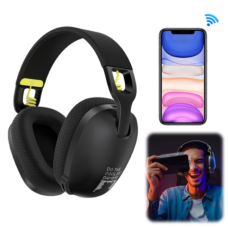 Wireless Gaming Headset 2.4GHz/BT 5.3/Wired Over Ear Headphones With Noise Canceling Microphone For PS4 PC Laptop_voghion.com