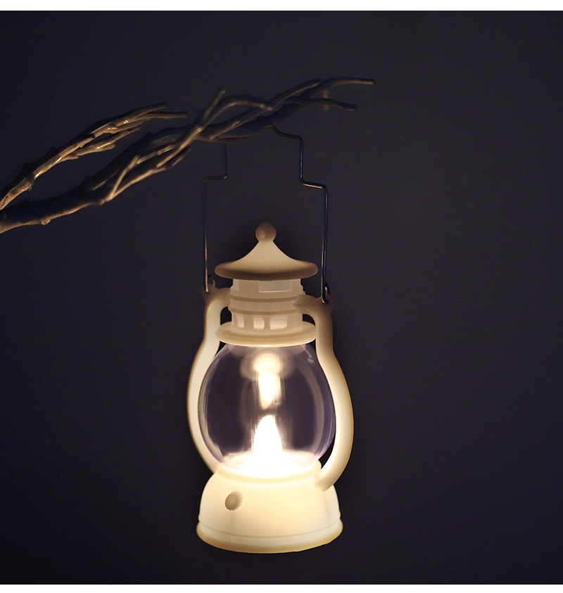 Halloween Decoration Oil Electronic Candle LED Small Lantern Creative Wind Handheld Pumpkin Lamp_voghion.com