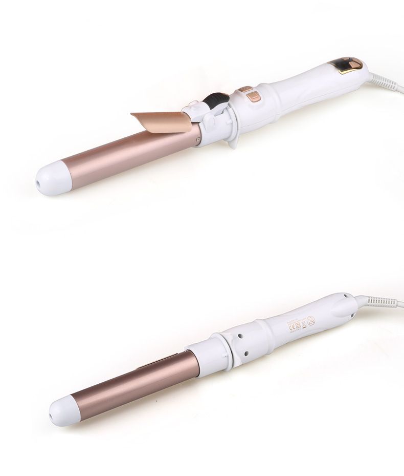 Vollständig rotierendes elektrisches Bügeleisen, automatischer Lockenstab Magic O, haarfreundliches Big Wave Curling Hair Styling_voghion.com