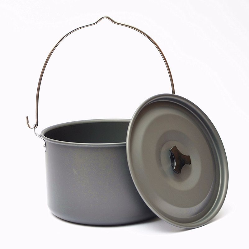 Set da campeggio per picnic all'aperto, singolo, in lega di alluminio, sospeso, per 5-8 persone, per cucinare in modo selvaggio, grande, pentola_voghion.com