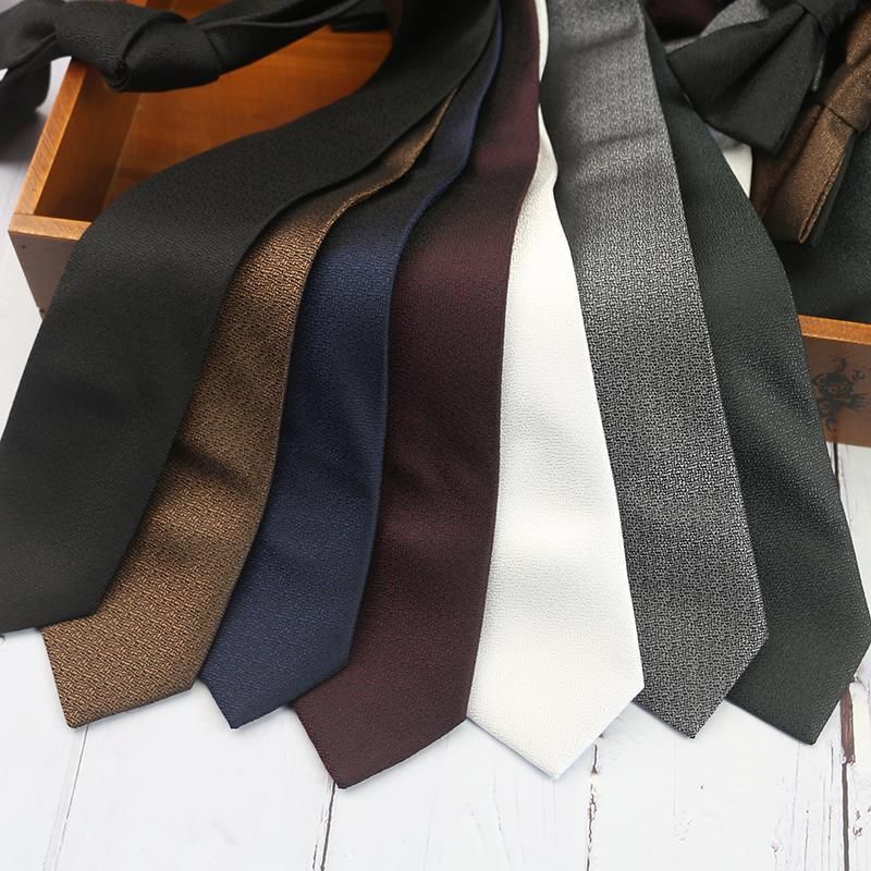 Cravatta stretta da uomo, stile coreano, casual, professionale, da 6 cm, tinta unita, grigia, versatile, nera, per studenti_voghion.com