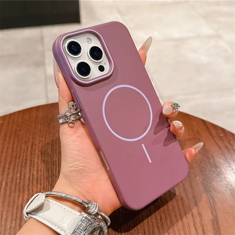 Luxury For Wireless Charging Solid PC Case For IPhone 13 16 15 12 11 Pro Max 14 Plus Magnetic Shockproof Phone Cover_voghion.com
