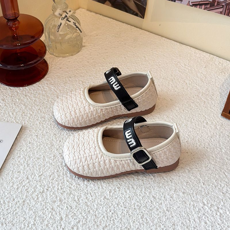 2025 sommer Neue Koreanische Stil Elegante Single Für Kinder, Mädchen Flach Weiche Sohle Vielseitig Leder Schuhe_voghion.com