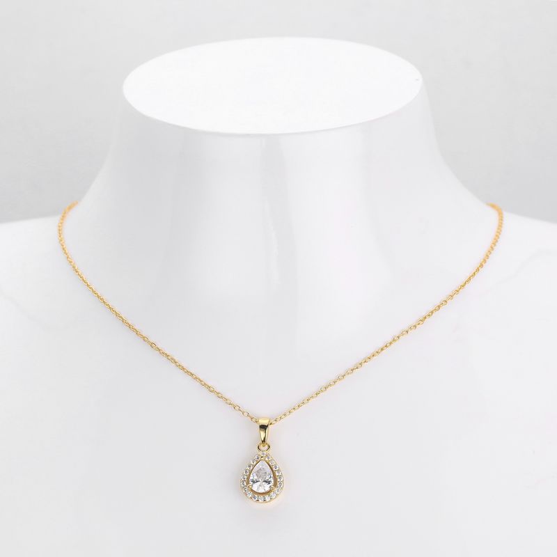 Gioielli in stile Ins, ciondolo con doppio strato di diamanti, collana e orecchini di lusso in zircone, accessori di alta gamma_voghion.com