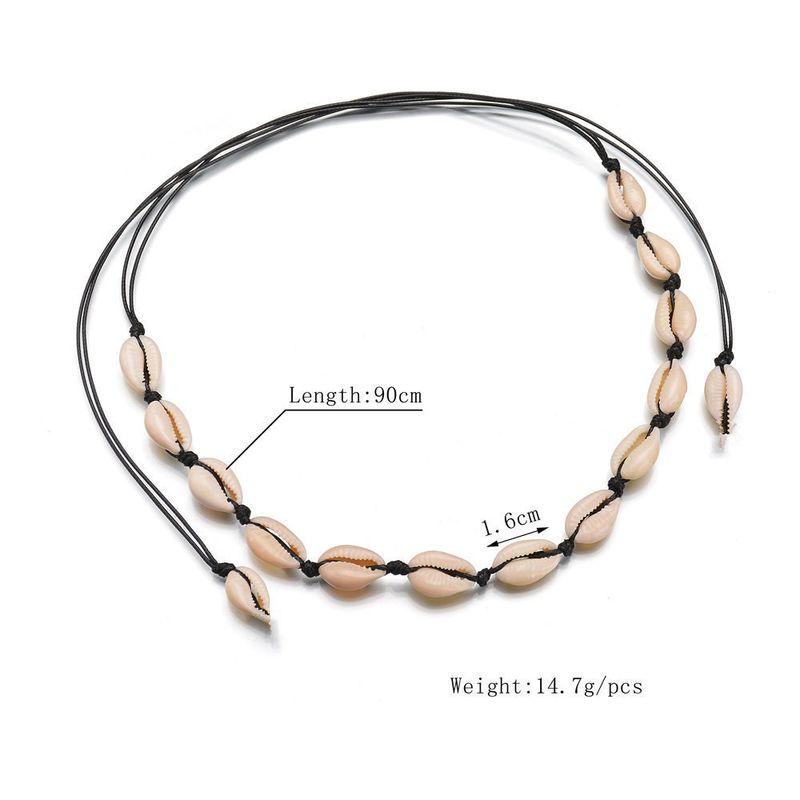 Collana con clavicola corta in stile hawaiano, stile europeo e americano, gioielli transfrontalieri, personalità casual, intrecciata_voghion.com