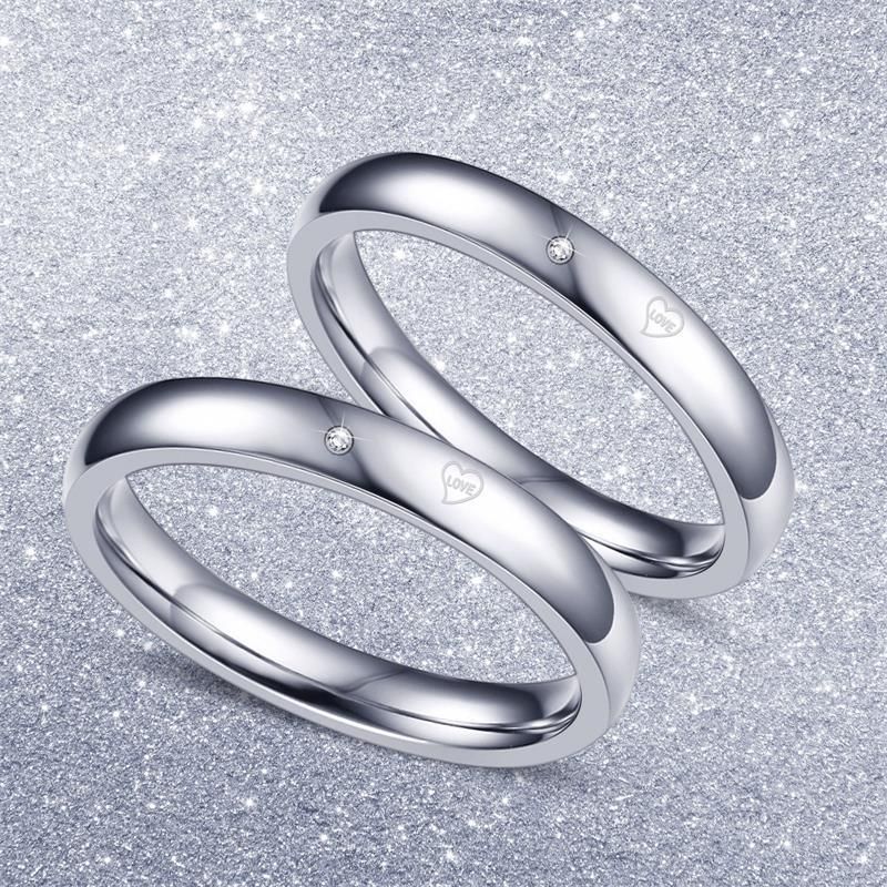 Simple lovers love pair Qixi Valentine's Day gift simple end ring can_voghion.com
