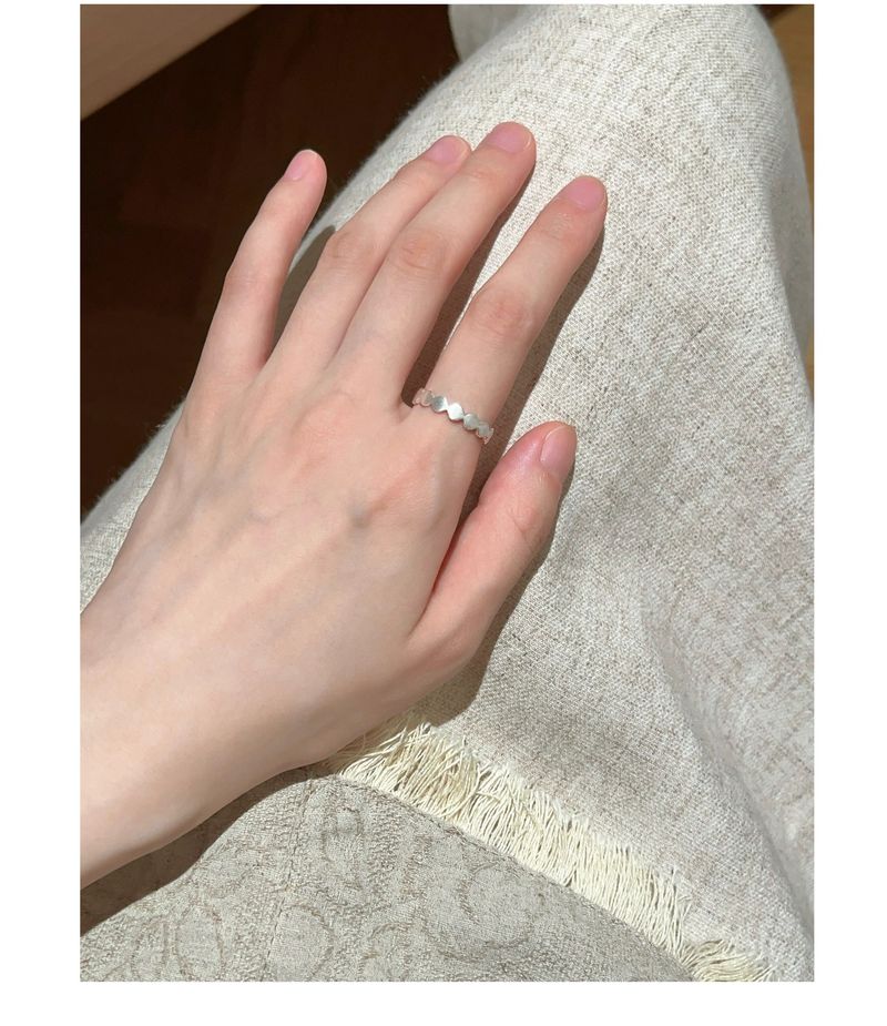 S925 Sterling Silver Lace Brushed Plain Ring Ring For Women Does Not Fade Niche High-end Sense Light Luxury Versatile Open Jewelry New_voghion.com