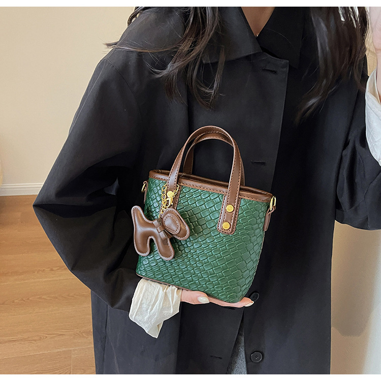 Borsa a secchiello di tendenza transfrontaliera borsa da donna alla moda semplice borsa a tracolla a tracolla borsa in tessuto trasporto di goccia in un unico pezzo_voghion.com