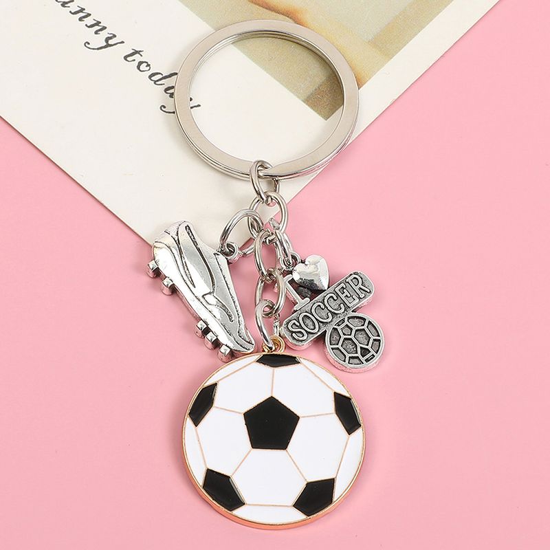 Portachiavi commemorativo in lega con ciondolo a forma di goccia per appassionati di sport calcistici, borsa per la scuola, accessori_voghion.com