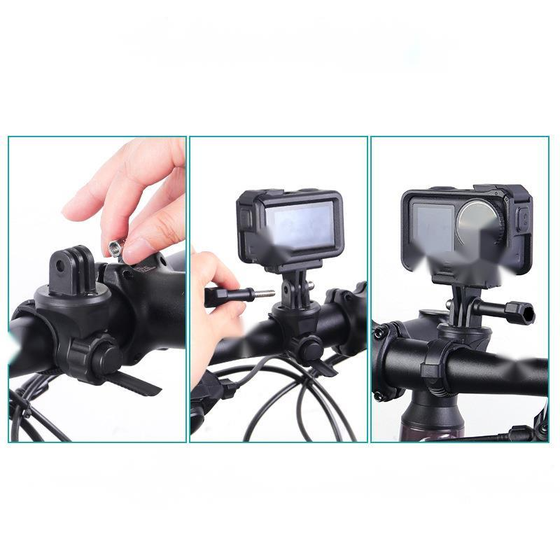 Câmera esportiva para bicicleta, suporte integrado para guidão de bicicleta de estrada compatível com acessórios de base fixa_voghion.com