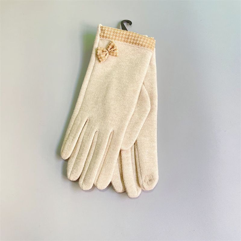 Cashmere gloves for women to keep warm cool in winter, simple cycling windproof, Korean version cute and versatile,_voghion.com