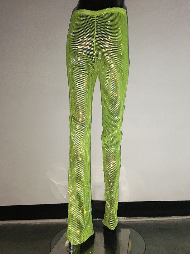 Maglietta da pesca con strass, a maniche lunghe, girocollo, leggera e di lusso, da donna, con look scintillante, alla moda e di tendenza._voghion.com