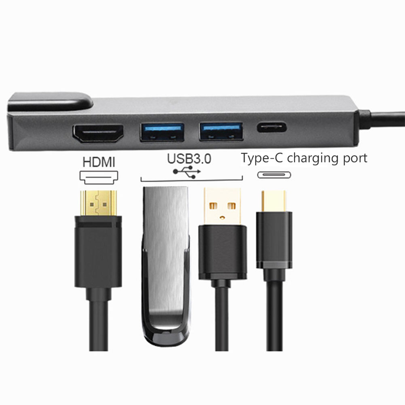 4/5/6/8 In 1 USB C HUB Typ C Zu HDMI-kompatibel USB 3,0 Adapter Typ C HUB Dock Für MacBook Pro Air IPad Pro USB C Splitter_voghion.com