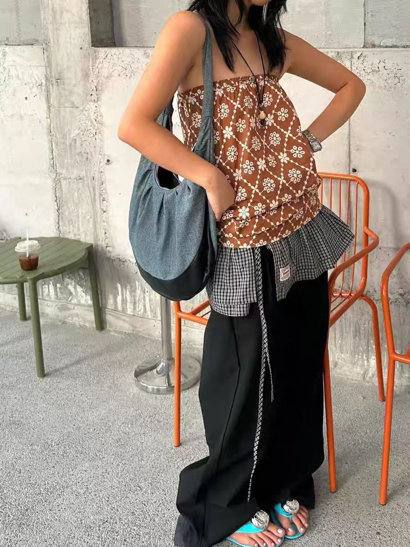 Borsa a tracolla con design plissettato, casual, giornaliera, personalizzata, semplice, per pendolarismo_voghion.com