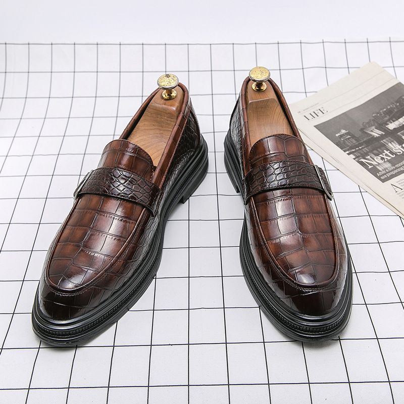Scarpe da uomo in pelle con fibbia, stile britannico e coreano, nuove, taglie forti, casual, con suola spessa_voghion.com