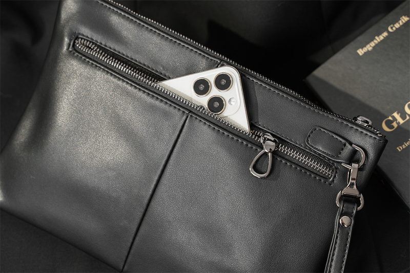 Neue einfache Herren-Clutch-Tasche, lässige modische Umschlagtasche, Clutch-Tasche für Straßenpaare, kann Ipad halten_voghion.com