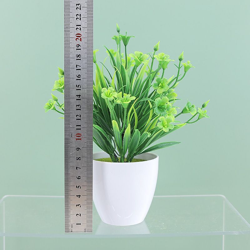 Hjemmemøbler simulerte blomster og grønne planter små ornamenter kunstige plastblomster små tre bonsai dekorative blomsterpotteplanter_voghion.com