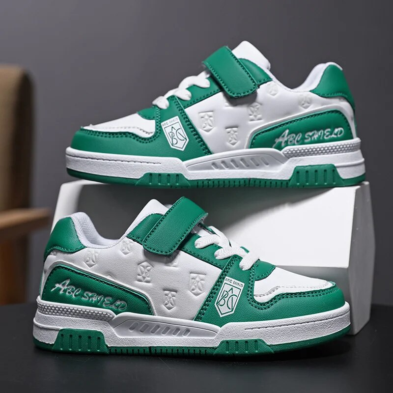 Nuevos zapatos de tabla luminosos para niños con velcro, zapatos casuales de moda_voghion.com