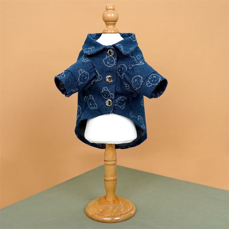 Maglietta da cowboy con corda di trazione Teddy da combattimento Abbigliamento per animali domestici per gatti Forniture per cani di piccola e media taglia_voghion.com