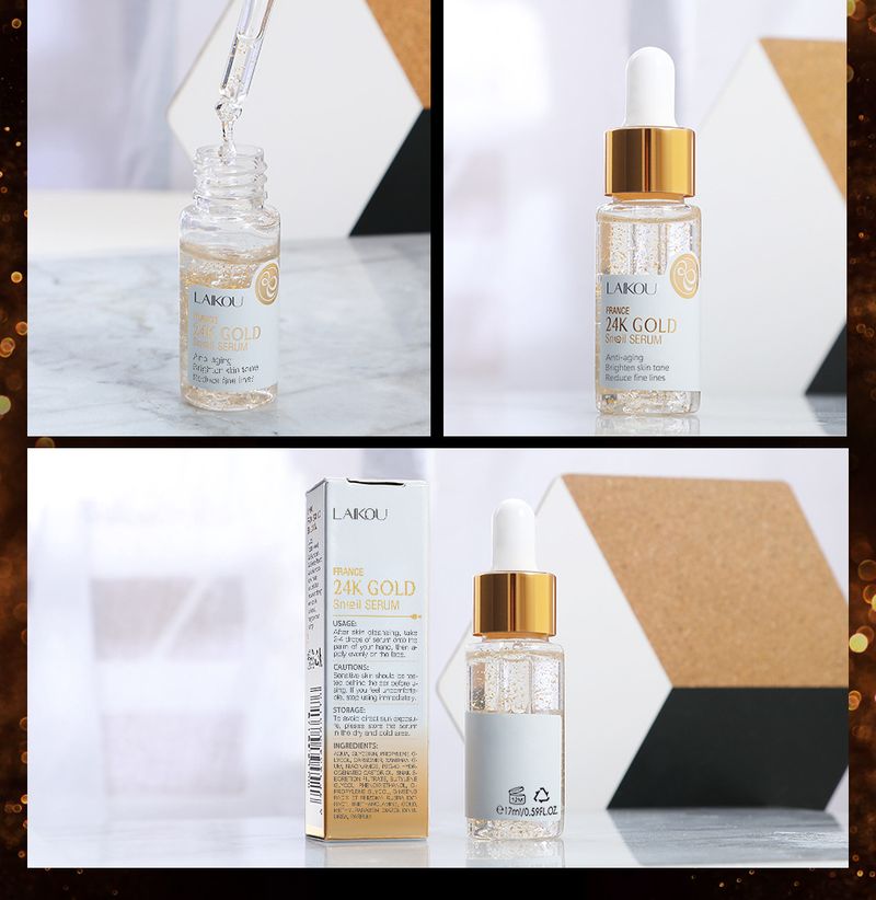 Siero Laike Gold Foil Snail Essence 17ml Prodotti idratanti per la cura della pelle Confezione inglese_voghion.com