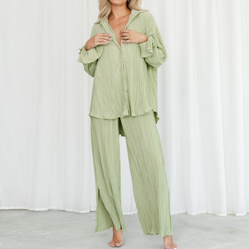 Tailleur pantalone casual da donna tinta unita_voghion.com