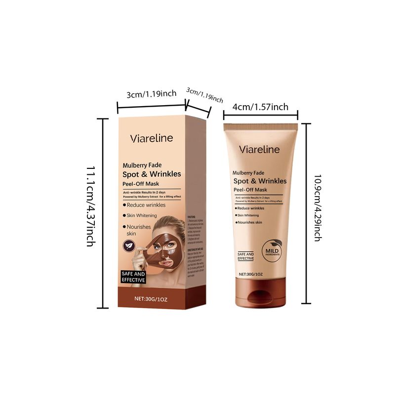 Viareline Peel-off-Maske, feuchtigkeitsspendend, nährend, zart, feuchtigkeitsspendend, tägliche Reinigung, sanfte Pflege für die Gesichtshaut_voghion.com