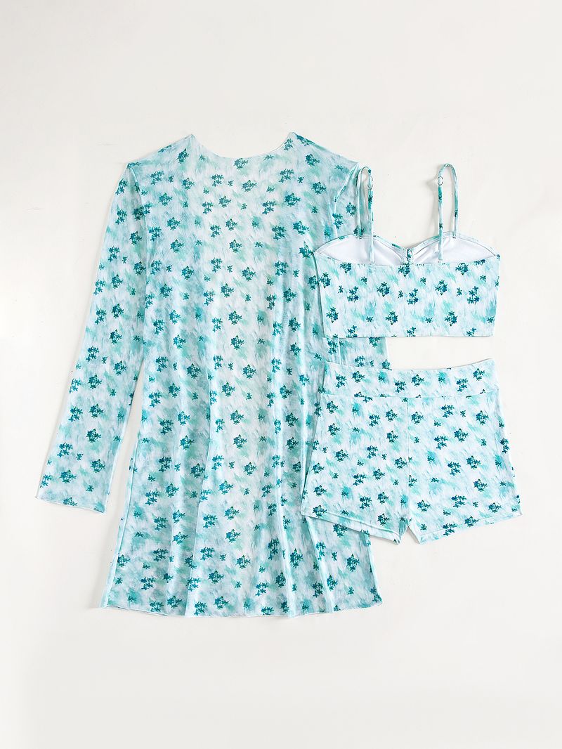 Női ruházat Új, többszínű divatos, csúcskategóriás szexi nyomott bikini bikini háromrészes női fürdőruha_voghion.com