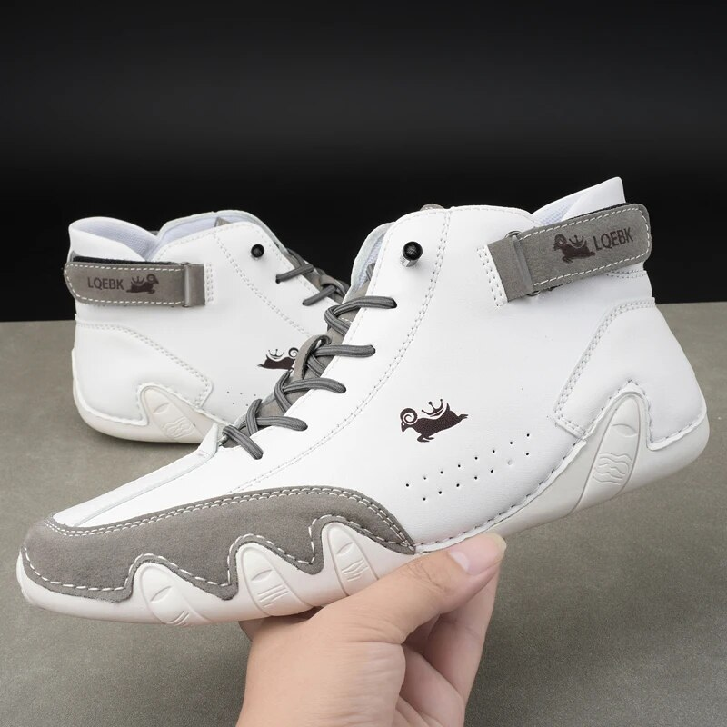 Baskets pour hommes, chaussures décontractées en cuir, chaussures d'extérieur légères et luxueuses, à lacets, tendance, mocassins romains, nouvelle collection 2023_voghion.com