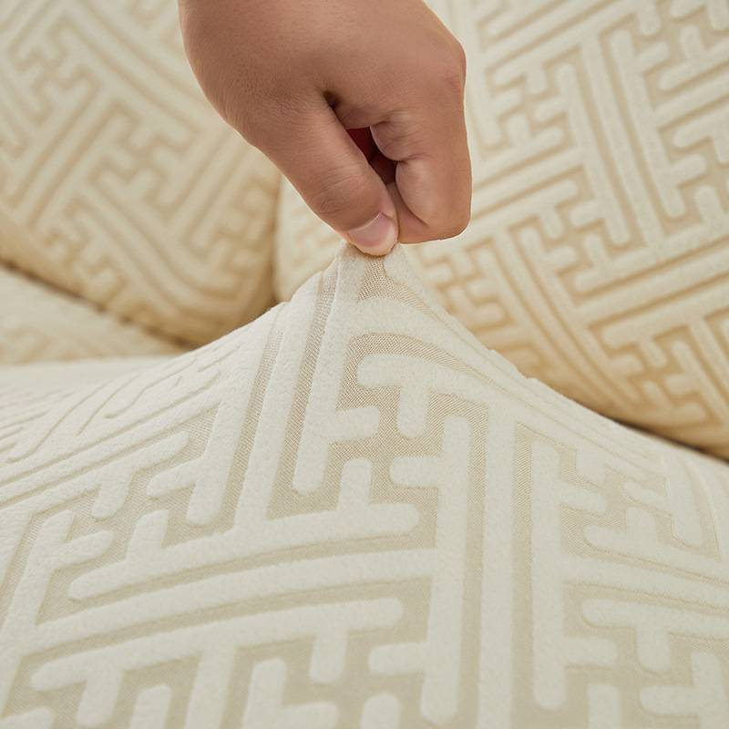 Copridivano a tre posti in jacquard spazzolato Chivas, copridivano protettivo elastico per divano con massaggio elettrico, a copertura totale_voghion.com