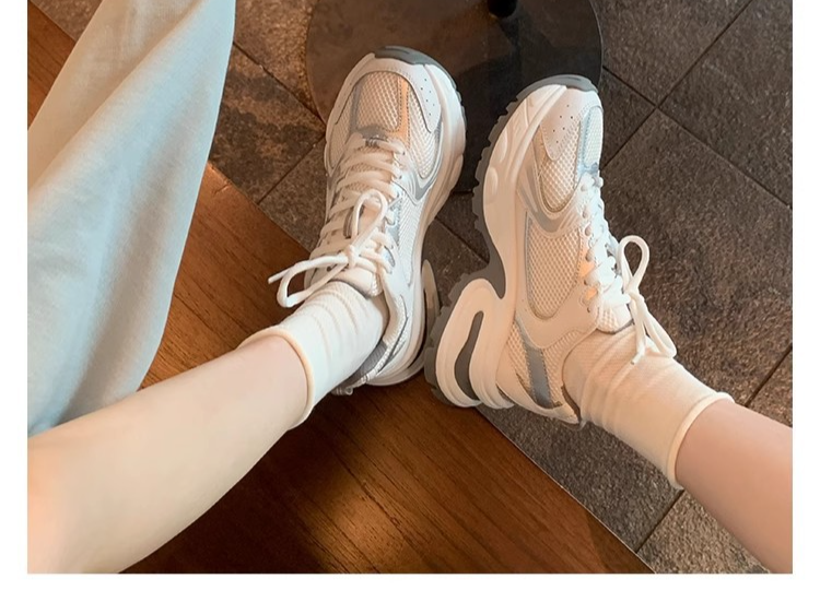 Women's Grape Mom New Style Splicing Mesh Thick Bottom Heightening Breathable Sports Style Dad Shoes For Women_voghion.com