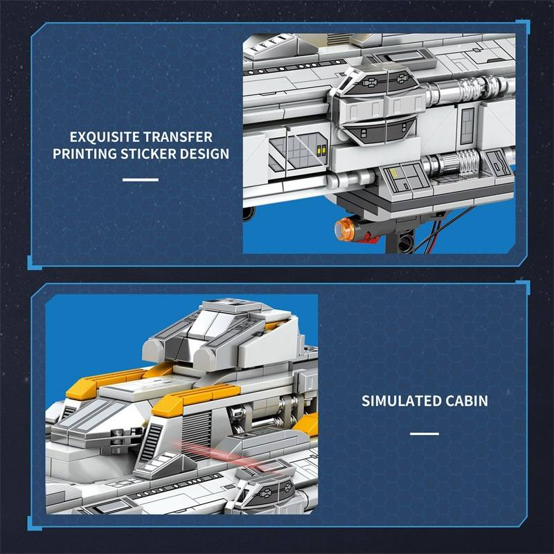 Cannon Escort Ship DIY Building Blocks Model – Lagrange Series STEM Toy For Boys & Teens (800+ ABS Pieces)_voghion.com