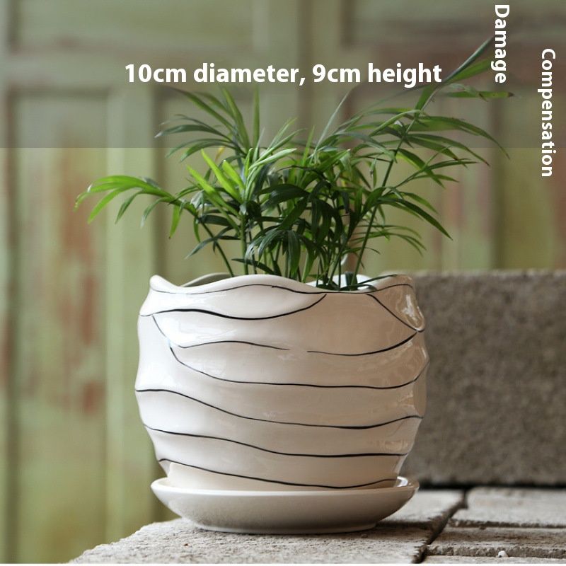 Elegantes Blumentopf-Set aus Keramik – handgefertigte dekorative Pflanzgefäße für Zuhause, Büro und Garten (verschiedene Größen und Stile)_voghion.com