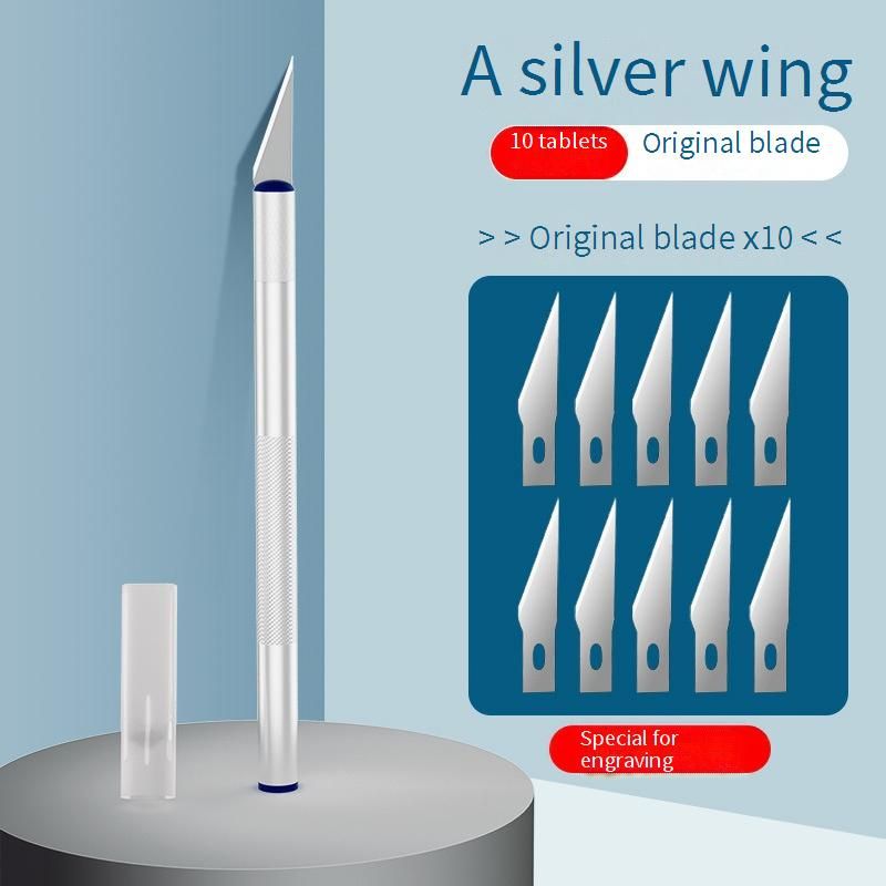 Premium-Bastelmesser-Set aus Aluminium für Scrapbooking, Gummistempel und Heimwerken – Präzisions-Gravierwerkzeug mit austauschbaren Klingen_voghion.com