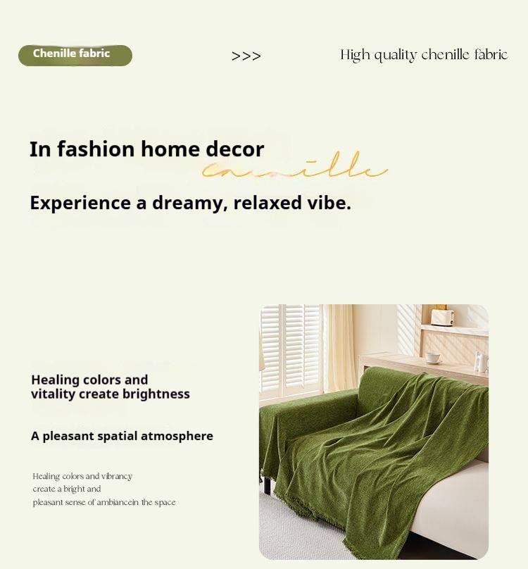 Premium Chenille Sofa Cover - Non-Slip, Pet-Proof & Reversible, Thickened Herringbone Design For All Sofa Types, Full Coverage Protector_voghion.com