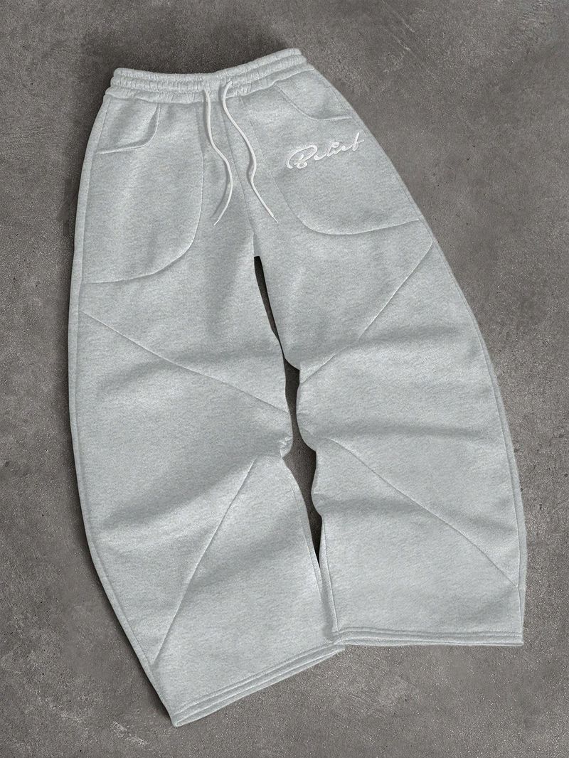 Men's Retro Streetwear Jogger Pants – High Waist Elastic Straight Leg Sweatpants For Casual & Hip-Hop Style (Multiple Colors)_voghion.com