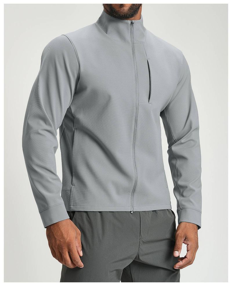 FiveHappyiness Urban Outdoor Functional Solid Color Breathable Men's Spring And Autumn Versatile Stand-up Collar Sports Casual Jacket 1190_voghion.com