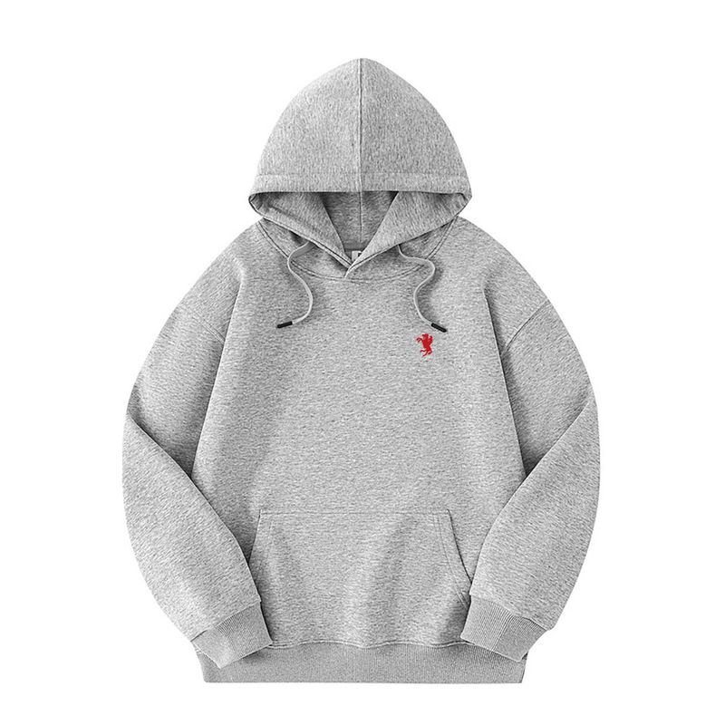 Men's Clothing 2026 New American Style Cotton Fashionable Loose Fit Versatile Street Style Pony Print Hooded Sweatshirt_voghion.com