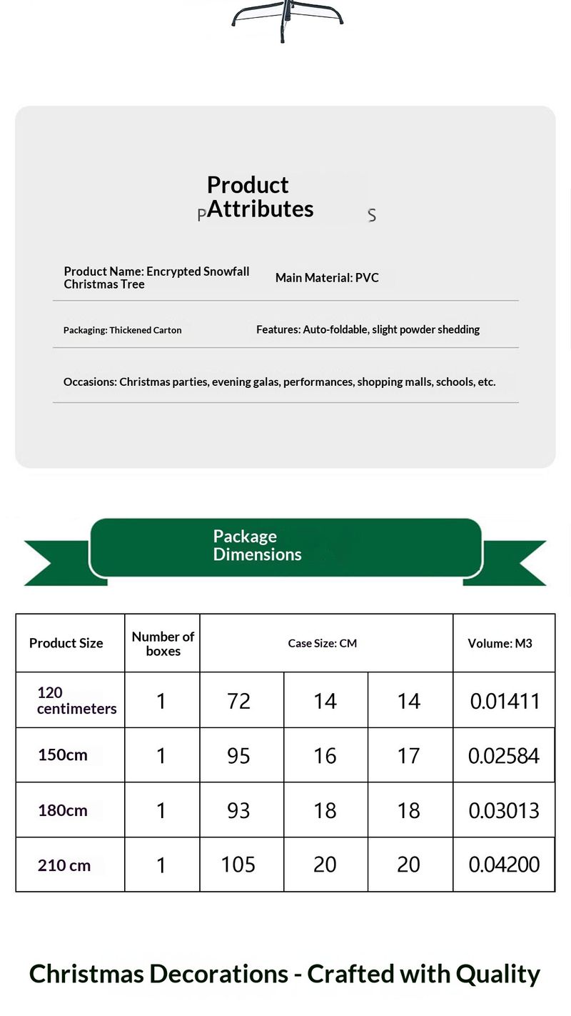 Premium Flame-Retardant PVC Christmas Tree With Snow-Covered Pinecones & Red Berries - Realistic Branch Tips (150cm/180cm/210cm)"_voghion.com