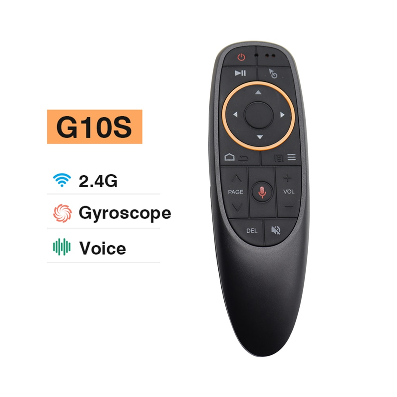G10S Air Mouse télécommande vocale 2.4G Gyroscope sans fil apprentissage IR pour H96 X88 PRO X96 MAX Android TV Box HK1_voghion.com