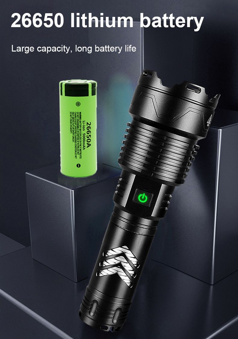 xhp199 Xhp160 With Power Bank Type-C Fast Charging Outdoor Strong Light Tactical Flashlight_voghion.com