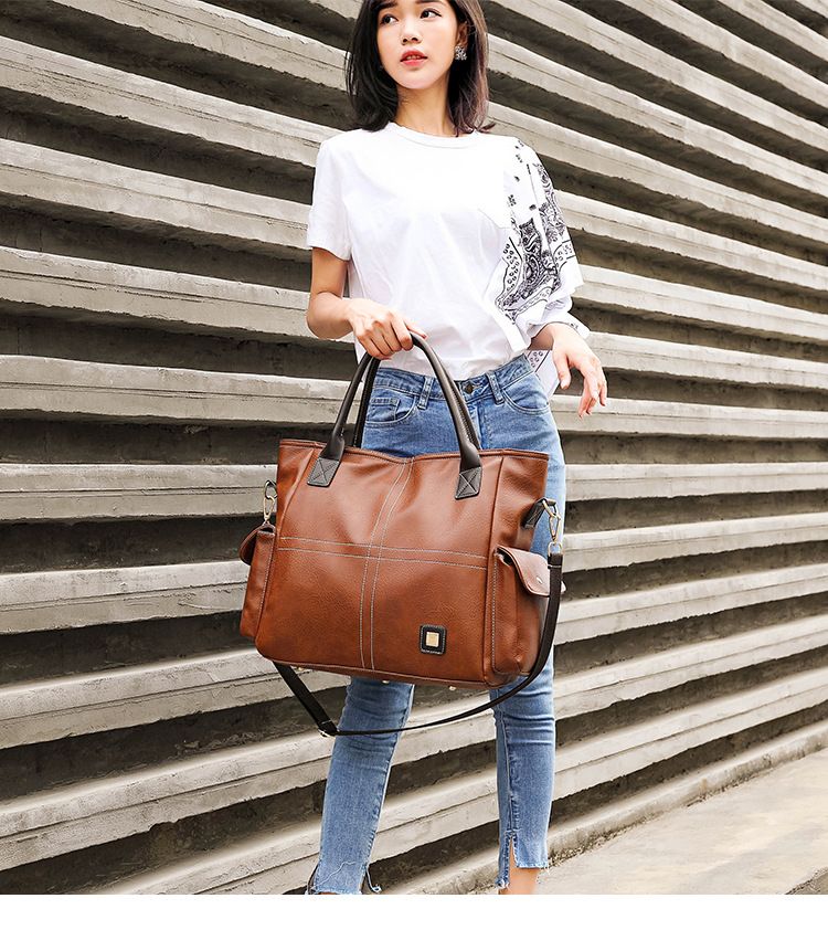 Borsa a tracolla da donna, borsa a mano in pelle PU, alla moda, con tracolla regolabile_voghion.com