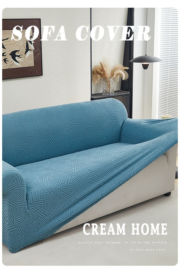 Stretchable Sofa Cover, Full Coverage Elastic Couch Slipcover, Thickened Polyester Fabric, Modern Solid Color, Universal Fit For 1-4 Seater Sofas_voghion.com