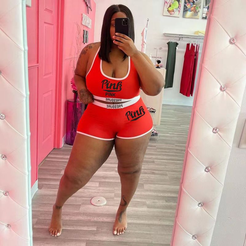 Women's Clothing Independent Station Fashion Casual Sexy Letter Print Swimsuit Two-piece Set_voghion.com