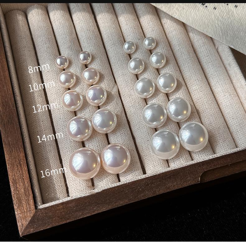 Orecchini di perle rosa a forma di Mantou orecchini di lusso in argento_voghion.com