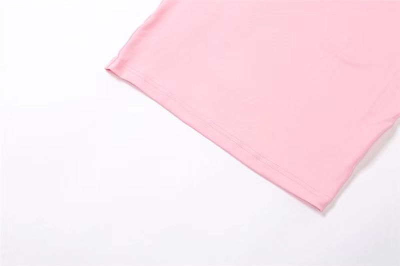 Roupas femininas estilo ins moda suspensórios com umbigo exposto e saia envoltória de quadril terno para mulheres_voghion.com