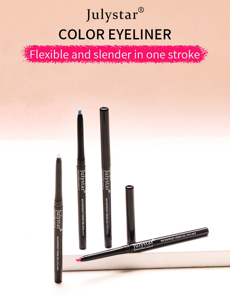 Julystar langlebiges Farbgel, wasserfest und nicht leicht zu verschmieren, weißer Eyeliner-Stift_voghion.com