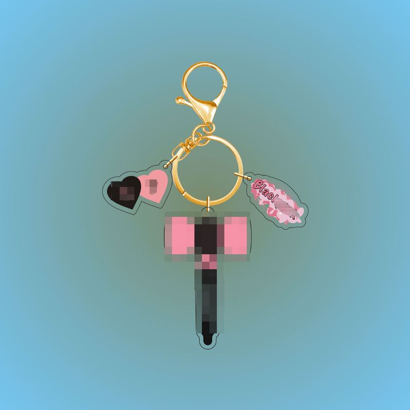 Straykids schwarzer BTS Itzy Twice Acryl-Schlüsselanhänger mit Lichtanhänger_voghion.com