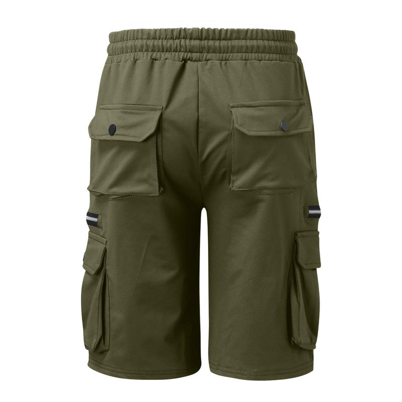 2024 Summer New Workwear Shorts, Pure Cotton Loose Size 5/4 Pants, Men's Multi Bag Casual Pants_voghion.com